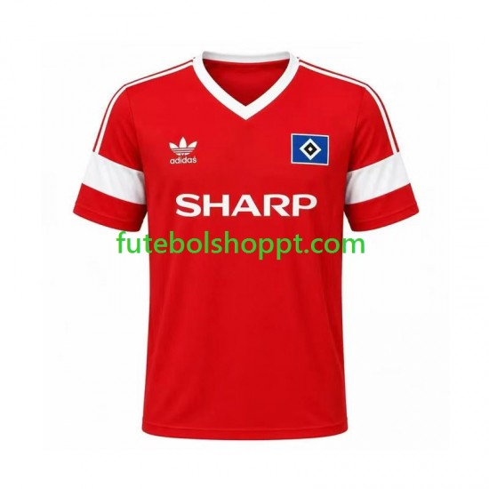 Camisola Homem Hamburger SV 1988 Retro Alternativa Equipamento Manga Curta