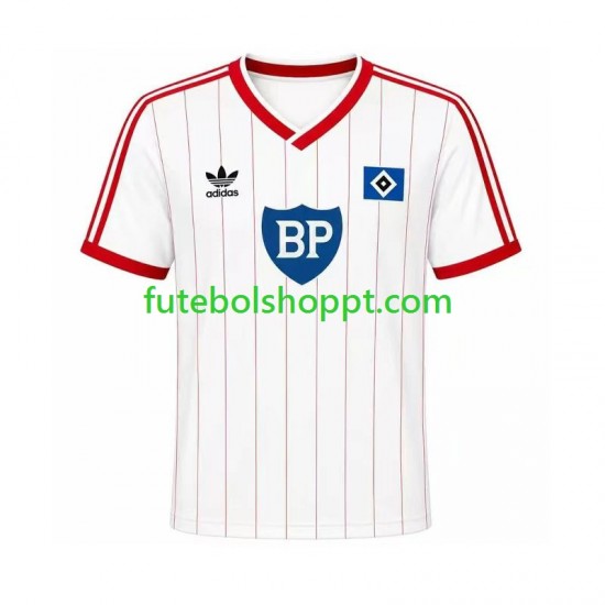 Camisola Homem Hamburger SV 1984 Retro Principais Equipamento Manga Curta