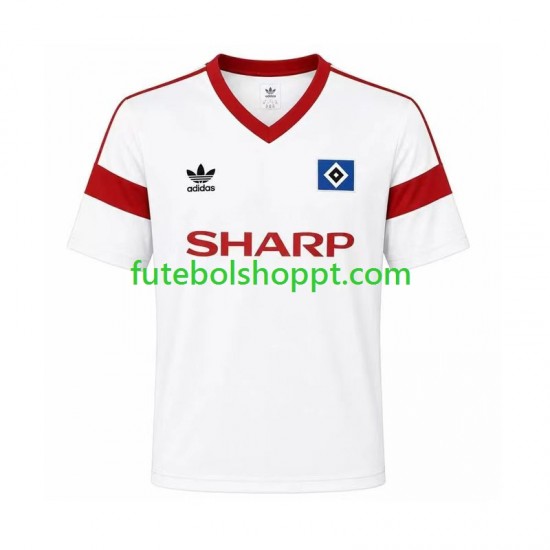 Camisola Homem Hamburger SV 1988 Retro Principais Equipamento Manga Curta