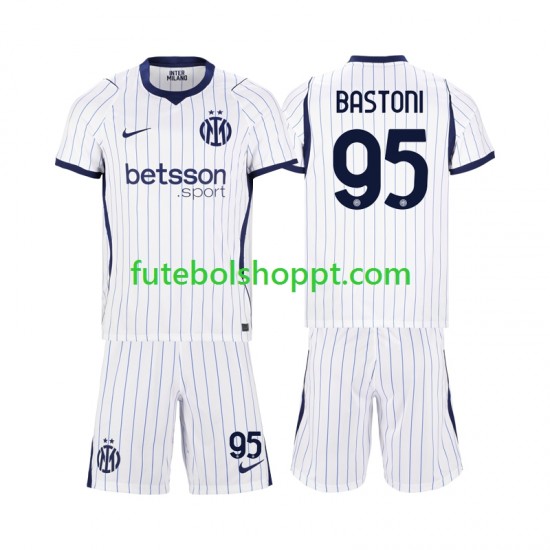 Camisola Júnior Inter de Milão Alessandro Bastoni 95 Alternativa Equipamento 2026-2027 Manga Curta
