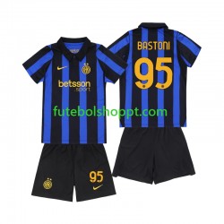 Camisola Júnior Inter de Milão Alessandro Bastoni 95 Principais Equipamento 2026-2027 Manga Curta