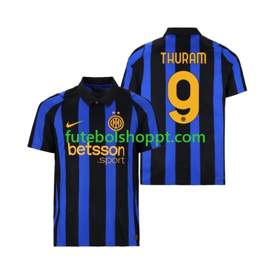Camisola Homem Inter de Milão Marcus Thuram 9 Principais Equipamento 2026-2027 Manga Curta