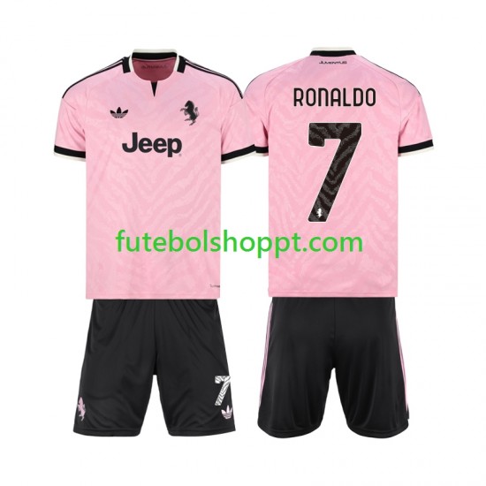 Camisola Júnior Juventus Cristiano Ronaldo 7 Alternativa Equipamento 2026-2027 Manga Curta