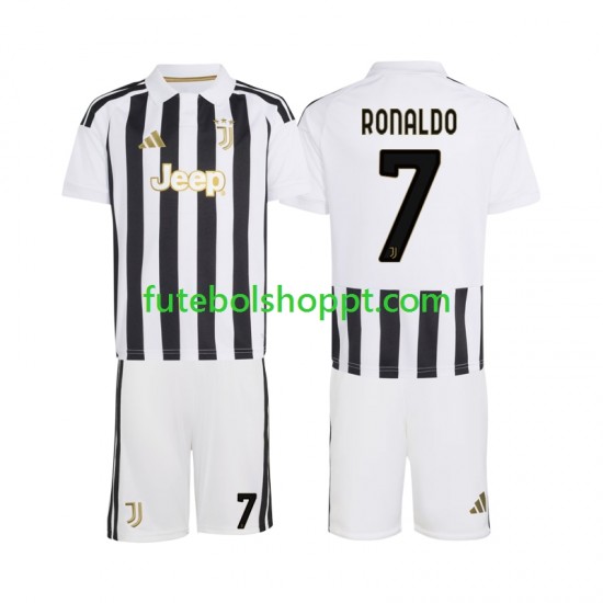 Camisola Júnior Juventus Cristiano Ronaldo 7 Principais Equipamento 2026-2027 Manga Curta