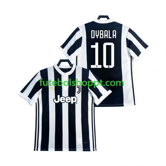 Camisola Homem Juventus DYBALA 21 2017 2018 Retro Principais Equipamento Manga Curta
