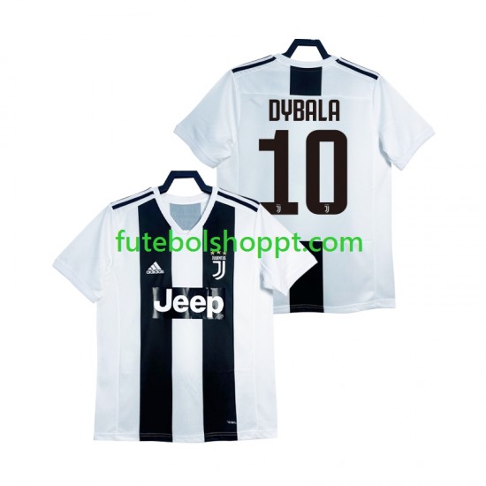 Camisola Homem Juventus DYBALA 21 2018 2019 Retro Principais Equipamento Manga Curta