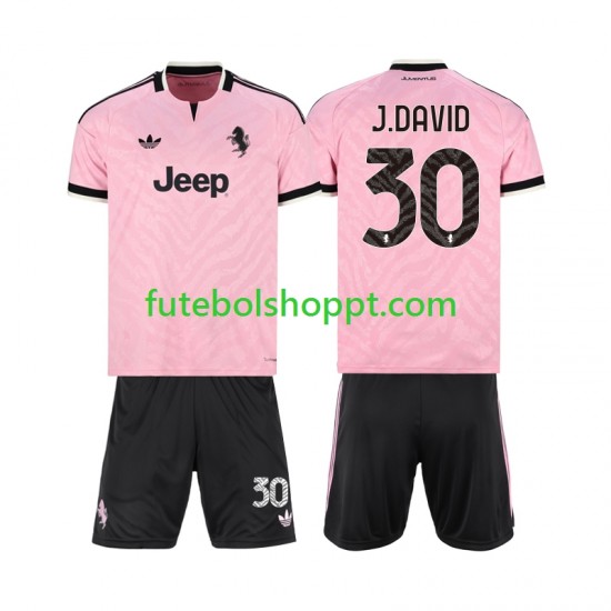 Camisola Júnior Juventus Jonathan David 30 Alternativa Equipamento 2026-2027 Manga Curta