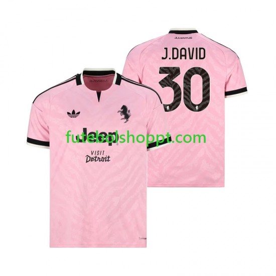 Camisola Homem Juventus Jonathan David 30 Alternativa Equipamento 2026-2027 Manga Curta