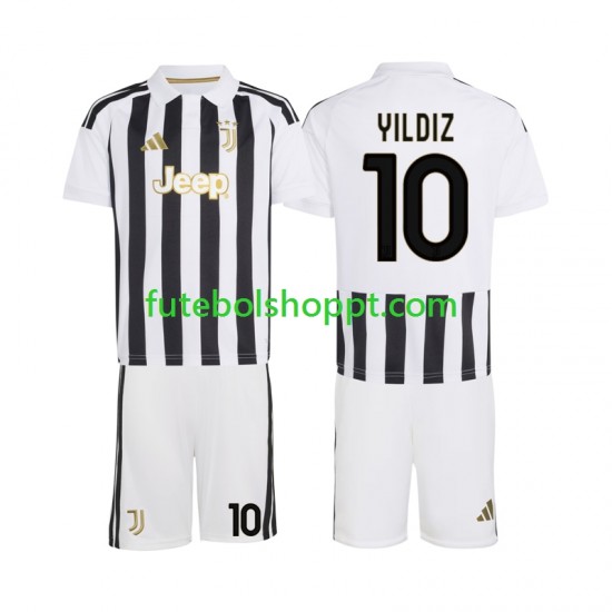 Camisola Júnior Juventus Kenan Yildiz 10 Principais Equipamento 2026-2027 Manga Curta
