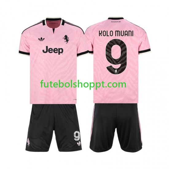 Camisola Júnior Juventus Randal Kolo Muani 9 Alternativa Equipamento 2026-2027 Manga Curta