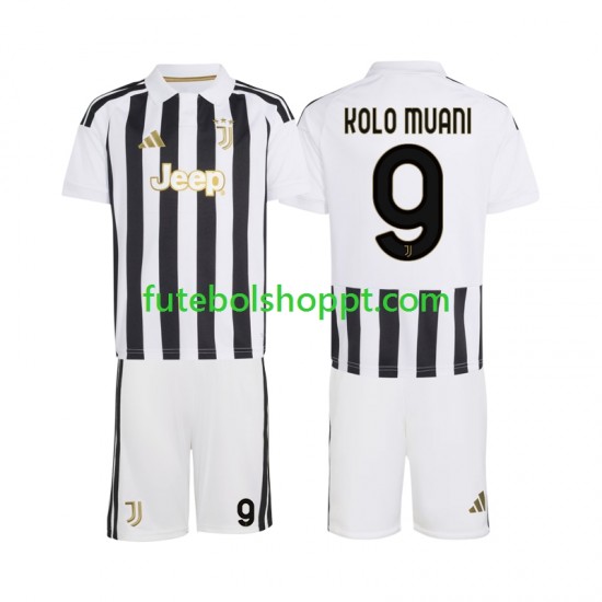 Camisola Júnior Juventus Randal Kolo Muani 9 Principais Equipamento 2026-2027 Manga Curta