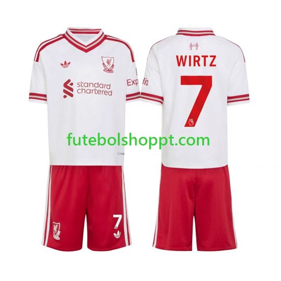 Camisola Júnior Liverpool Florian Wirtz 7 Alternativa Equipamento 2026-2027 Manga Curta
