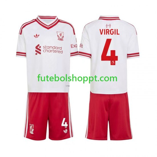 Camisola Júnior Liverpool Virgil van Dijk 4 Alternativa Equipamento 2026-2027 Manga Curta