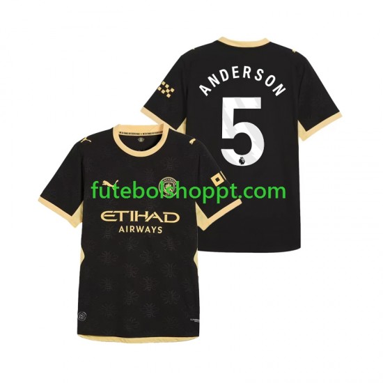 Camisola Homem Manchester City Elliot Anderson 5 Alternativa Equipamento 2026-2027 Manga Curta