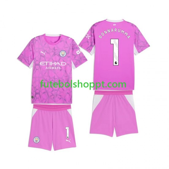 Camisola Júnior Manchester City Gianluigi Donnarumma 1 Guarda-redes Alternativa Equipamento 2026-2027 Manga Curta