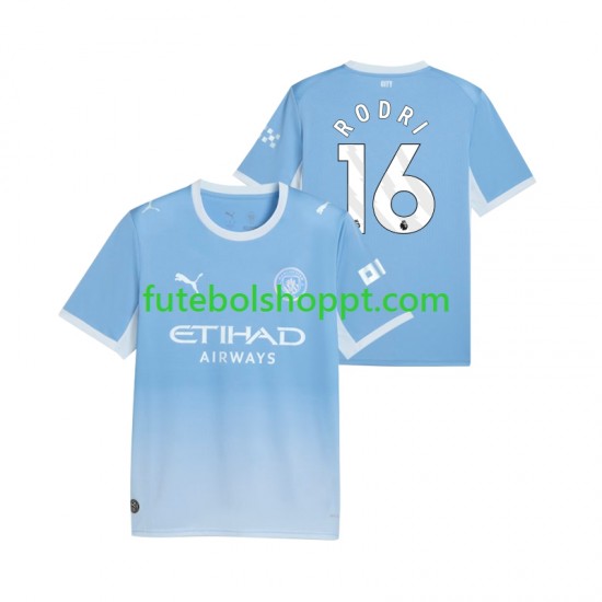 Camisola Homem Manchester City Rodri 16 Principais Equipamento 2026-2027 Manga Curta