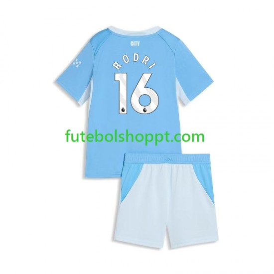 Camisola Júnior Manchester City Rodri 16 Principais Equipamento 2026-2027 Manga Curta