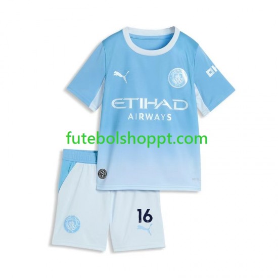 Camisola Júnior Manchester City Rodri 16 Principais Equipamento 2026-2027 Manga Curta