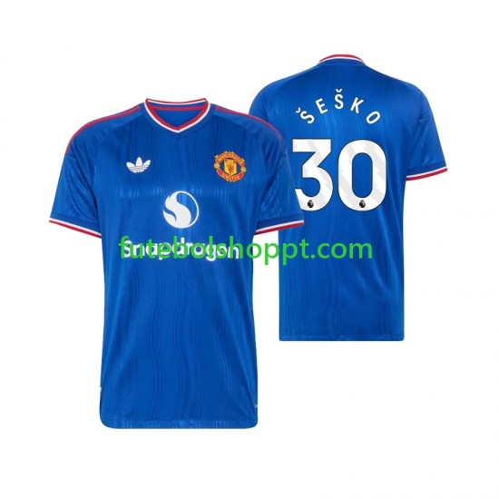 Camisola Homem Manchester United Benjamin Sesko 30 Alternativa Equipamento 2026-2027 Manga Curta