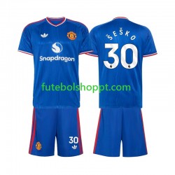 Camisola Júnior Manchester United Benjamin Sesko 30 Alternativa Equipamento 2026-2027 Manga Curta