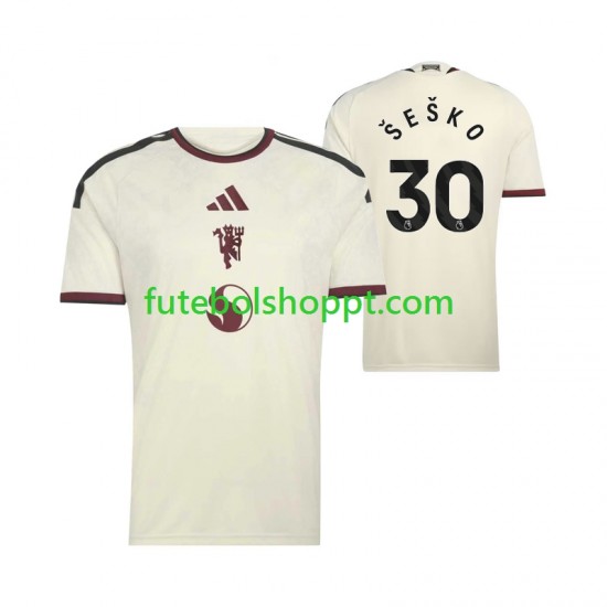 Camisola Homem Manchester United Benjamin Sesko 30 Terceiro Equipamento 2026-2027 Manga Curta