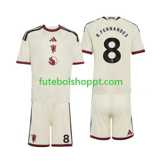 Camisola Júnior Manchester United Bruno Fernandes 8 Terceiro Equipamento 2026-2027 Manga Curta