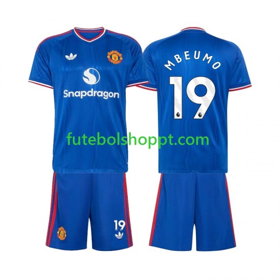 Camisola Júnior Manchester United Bryan Mbeumo 19 Alternativa Equipamento 2026-2027 Manga Curta