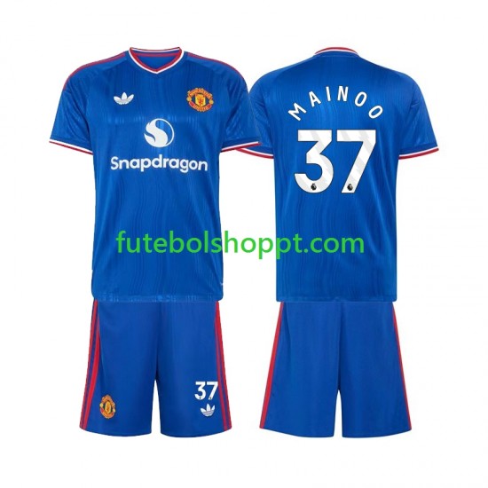 Camisola Júnior Manchester United Kobbie Mainoo 37 Alternativa Equipamento 2026-2027 Manga Curta