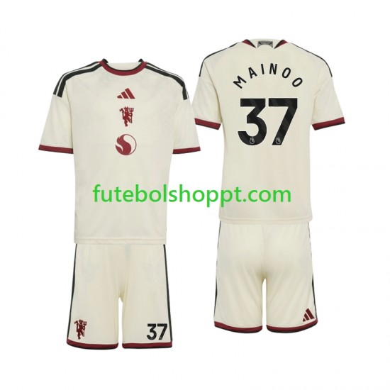 Camisola Júnior Manchester United Kobbie Mainoo 37 Terceiro Equipamento 2026-2027 Manga Curta