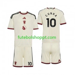 Camisola Júnior Manchester United Matheus Cunha 10 Terceiro Equipamento 2026-2027 Manga Curta