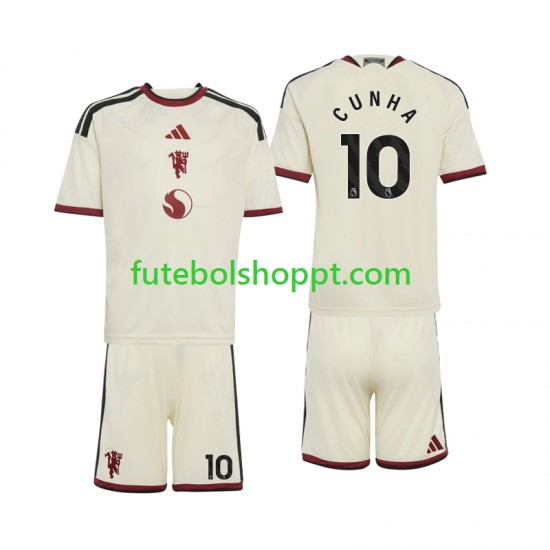 Camisola Júnior Manchester United Matheus Cunha 10 Terceiro Equipamento 2026-2027 Manga Curta