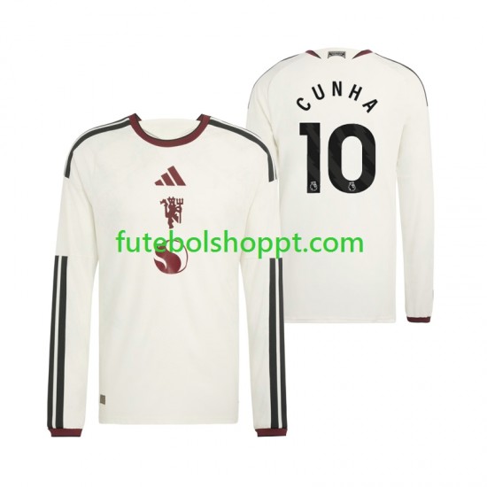 Camisola Homem Manchester United Matheus Cunha 10 Terceiro Equipamento 2026-2027 Manga Comprida