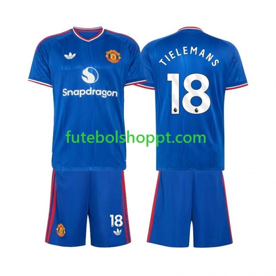 Camisola Júnior Manchester United Youri Tielemans 18 Alternativa Equipamento 2026-2027 Manga Curta