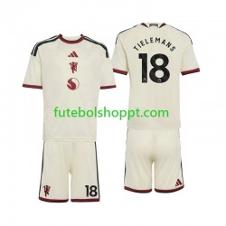 Camisola Júnior Manchester United Youri Tielemans 18 Terceiro Equipamento 2026-2027 Manga Curta