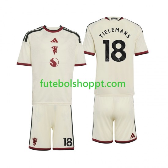 Camisola Júnior Manchester United Youri Tielemans 18 Terceiro Equipamento 2026-2027 Manga Curta