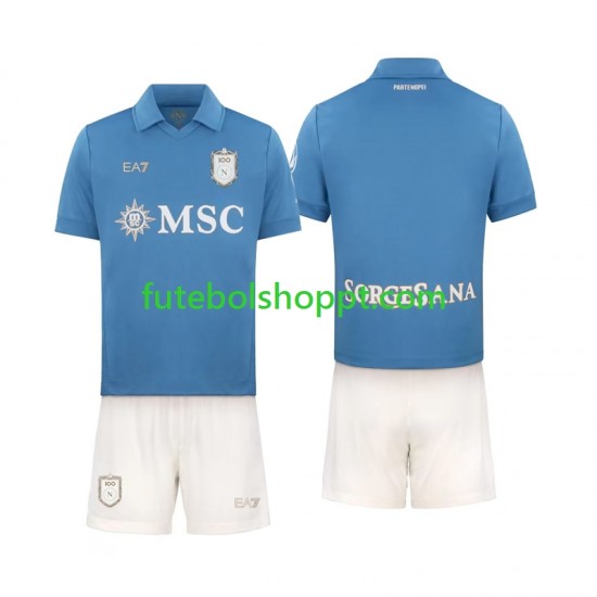 Camisola Júnior Napoli Principais Equipamento 2026-2027 Manga Curta