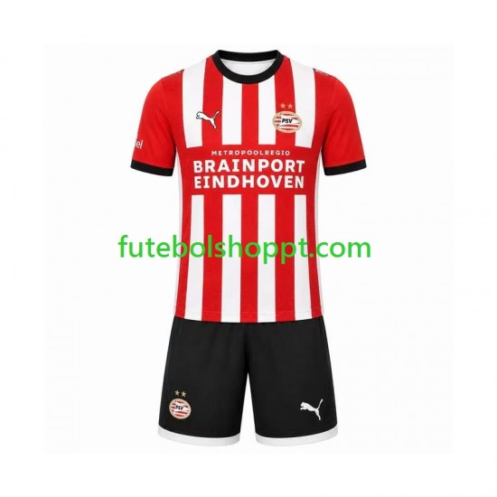 Camisola Júnior PSV Eindhoven Principais Equipamento 2026-2027 Manga Curta