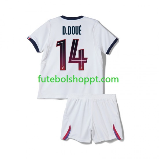 Camisola Júnior Paris Saint-Germain Desire Doue 14 Alternativa Equipamento 2026-2027 Manga Curta