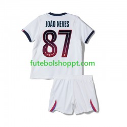 Camisola Júnior Paris Saint-Germain Joao Neves 87 Alternativa Equipamento 2026-2027 Manga Curta