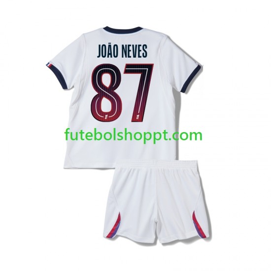 Camisola Júnior Paris Saint-Germain Joao Neves 87 Alternativa Equipamento 2026-2027 Manga Curta