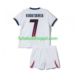 Camisola Júnior Paris Saint-Germain Khvicha Kvaratskhelia 7 Alternativa Equipamento 2026-2027 Manga Curta