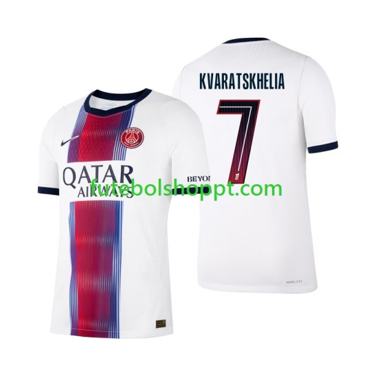 Camisola Homem Paris Saint-Germain Khvicha Kvaratskhelia 7 Alternativa Equipamento 2026-2027 Manga Curta