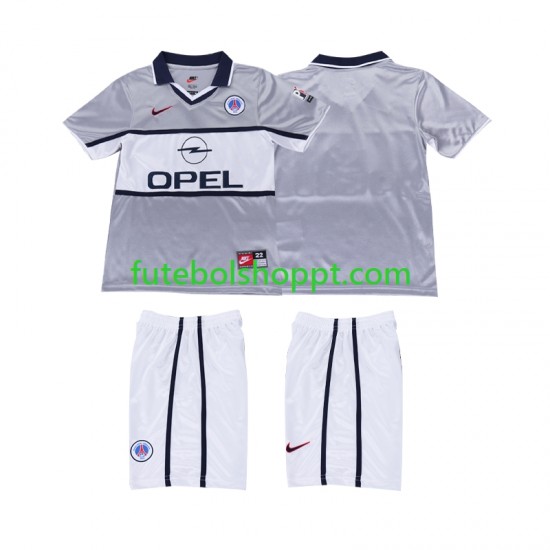 Camisola Júnior Paris Saint-Germain 2000 2001 Retro Alternativa Equipamento Manga Curta