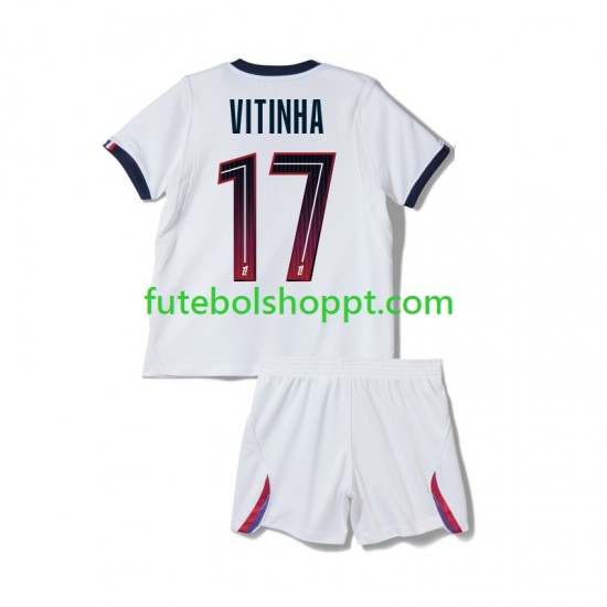Camisola Júnior Paris Saint-Germain Vitinha 17 Alternativa Equipamento 2026-2027 Manga Curta