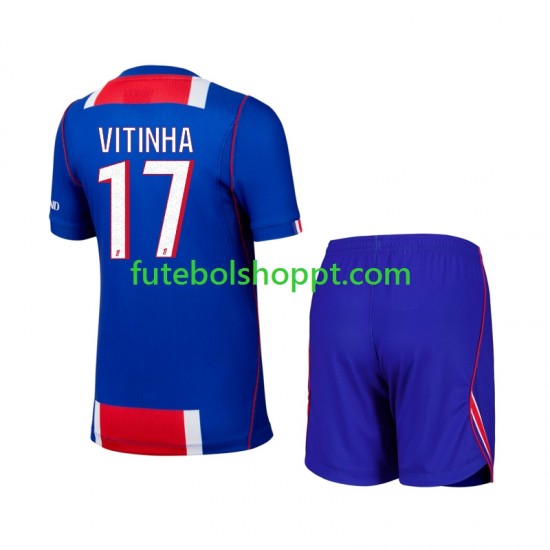 Camisola Júnior Paris Saint-Germain Vitinha 17 Principais Equipamento 2026-2027 Manga Curta