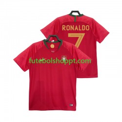 Camisola Homem Portugal Cristiano Ronaldo 7 2018 Retro Principais Equipamento Manga Curta