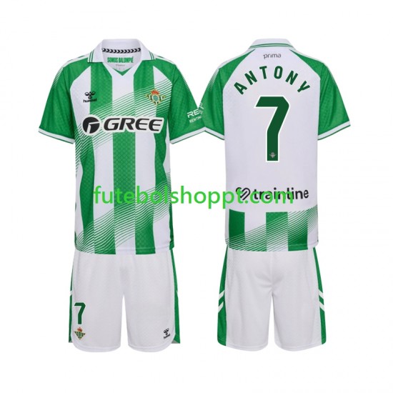 Camisola Júnior Real Betis Anthoy 7 Principais Equipamento 2026-2027 Manga Curta