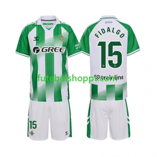 Camisola Júnior Real Betis Fidalgo 15 Principais Equipamento 2026-2027 Manga Curta