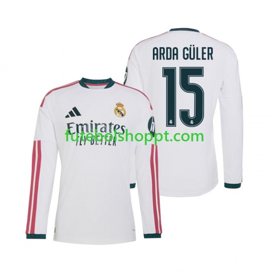 Camisola Homem Real Madrid Arda Guler 15 Principais Equipamento 2026-2027 Manga Comprida