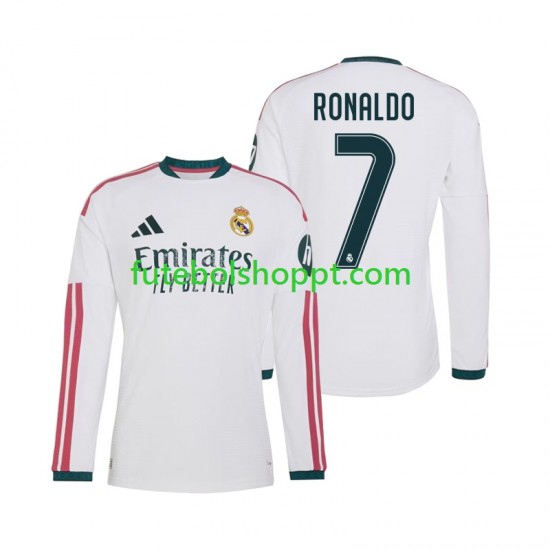 Camisola Homem Real Madrid Cristiano Ronaldo 7 Principais Equipamento 2026-2027 Manga Comprida